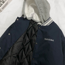 oversize cotton clothes women autumn and winter 2021 new design sense niche loose thick baseball jacket ins tide