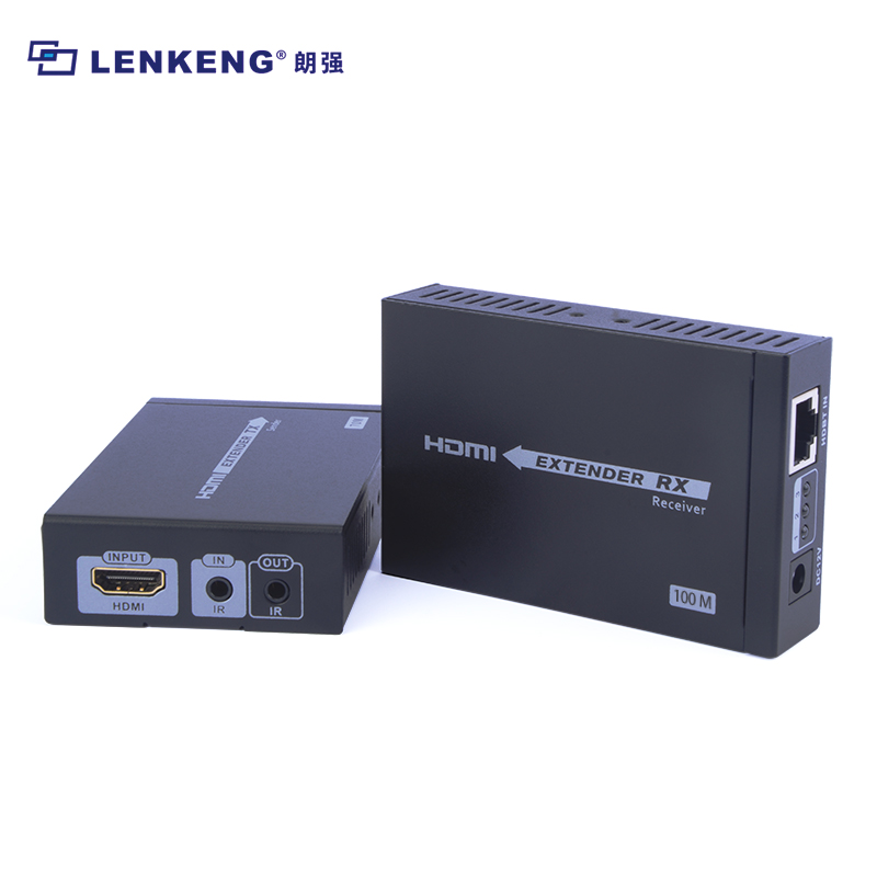 Langqiang LKV375 100 meters 4K HD HDMI network cable extender large screen transmitter HDBaseT to network cable uncompressed 4K ultra-clear HDMI audio and video transmission