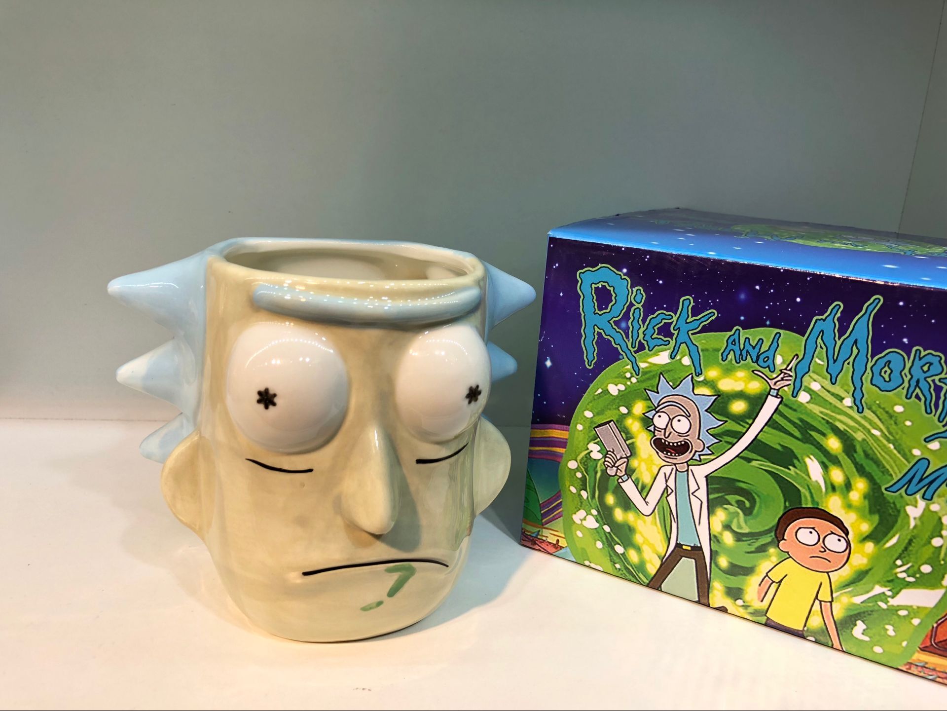 Style 2high-capacity Cartoon originality Mug   3D three-dimensional personality lovely glass rick  and Modi Ceramic cup household