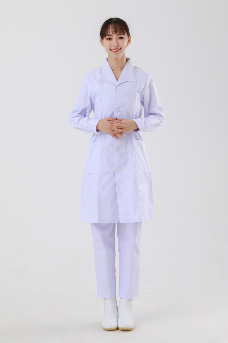 Leun's Noble White Coat Female Dr. Doctor and Nurse Costume in Winter and Summer Renovated Nightingale Costume Worksuit