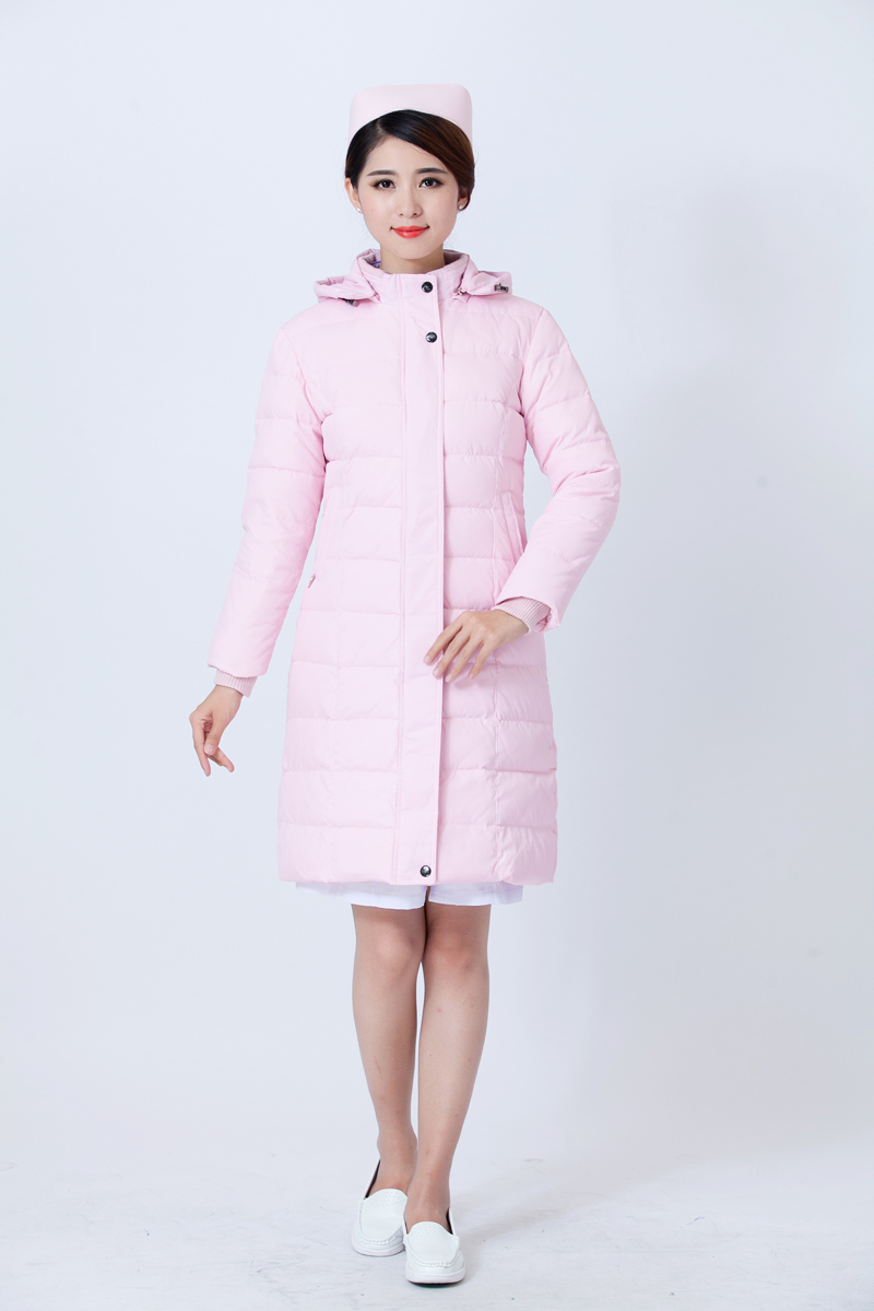 Dr. Lien's Nuo Women's Cotton Clothes Nurse Silk Cotton Coat Coat Long Sleeve Long Cotton Coat New Down Jacket