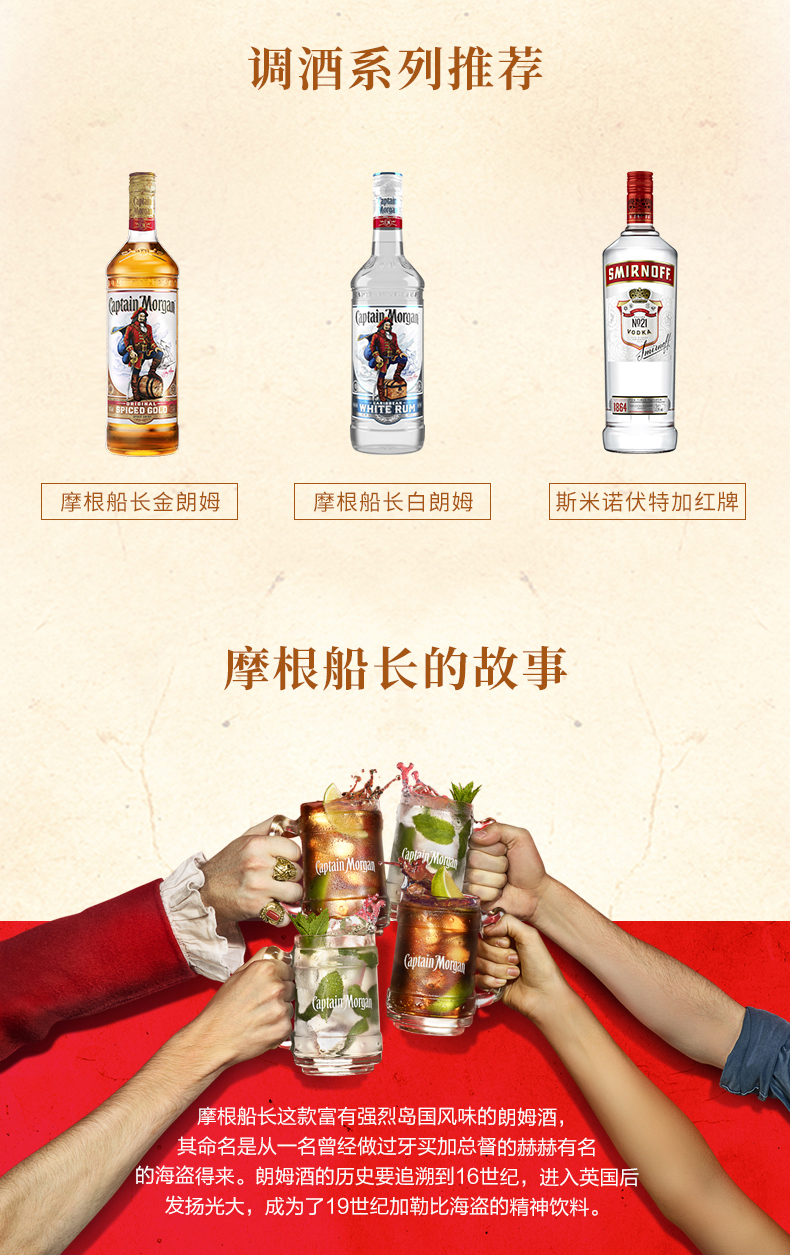 帝亚吉欧 摩根船长 金标朗姆酒 700ml 图9