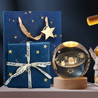 Круглая деревянная основа на солнечной энергии, упаковка