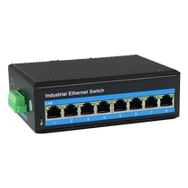 Tuxuan Industrial grade 100 trillion 8 port Ethernet switch rail style 8 electric network monitoring hub dual power lightning protection TX8-8E