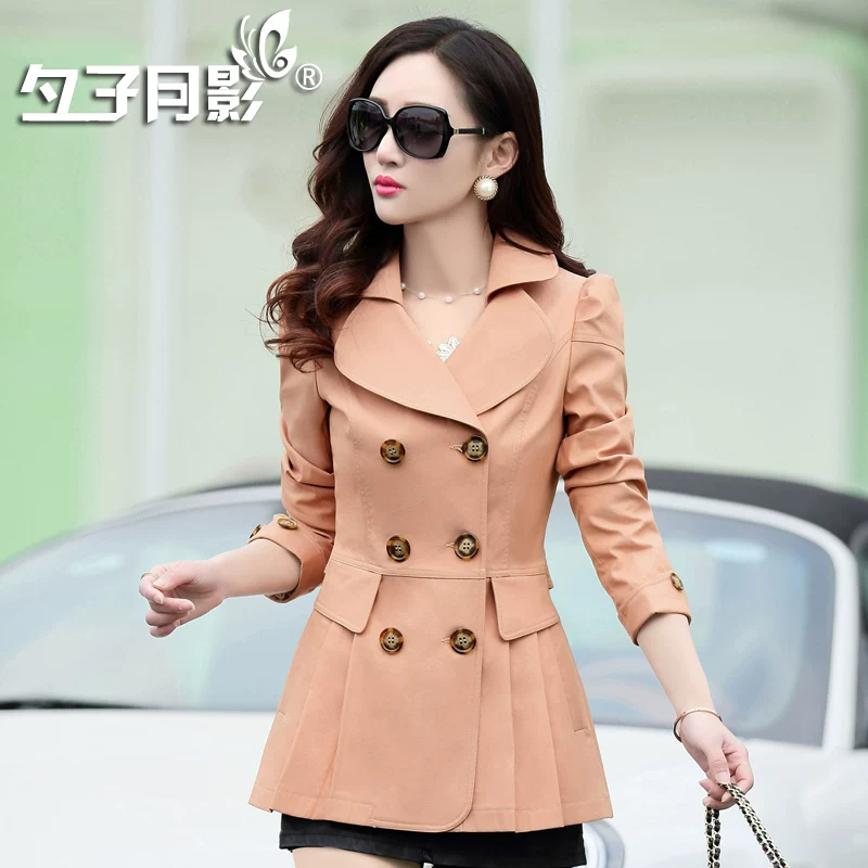 Осеннее trench coat, длинный рукав, классический пиджак, корейский стиль