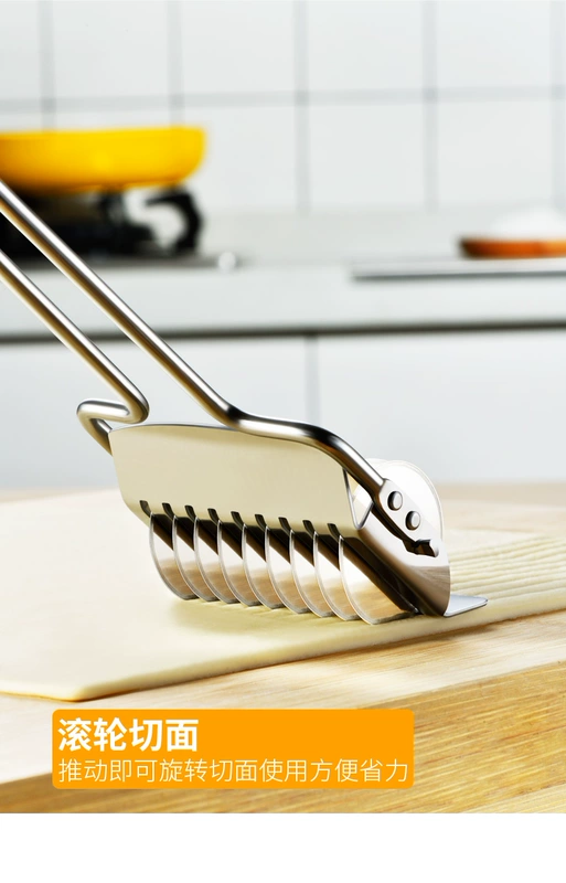 Hướng dẫn sử dụng tiết kiệm lao động Máy cắt mặt gia đình Máy làm mì ống inox 304 dao cắt mì khuôn cắt mì - Tự làm khuôn nướng khuon banh bao