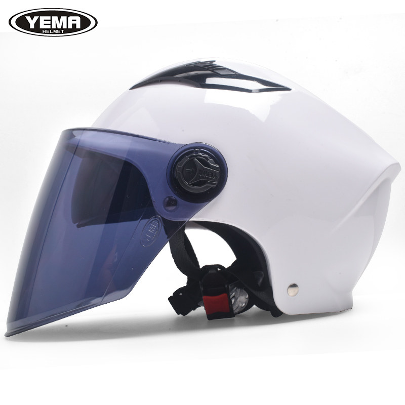 Wild horse electric car safety helmet male and female summer light convenient sunscreen UV Four Seasons universal semi-helmet grey safety head cap