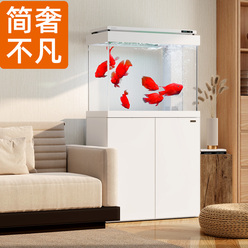 Sensen 新型スマートシンプル高級水槽 リビングルーム 超白ガラス 大型底フィルター 水換え不要 エコ水槽