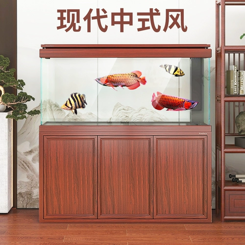 Новый ультра -белый стеклянный аквариум гостиной гостиная гостиная.