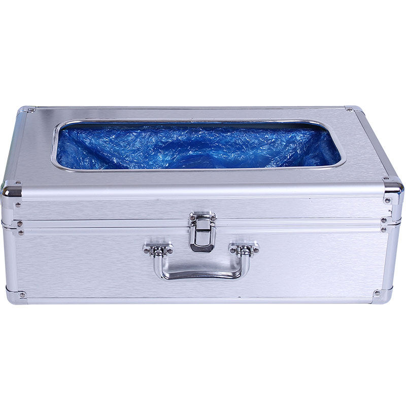 A step Pengcheng shoe cover machine Household automatic foot cover machine Office all-steel movement imitation mahogany galoshes machine shoe cover