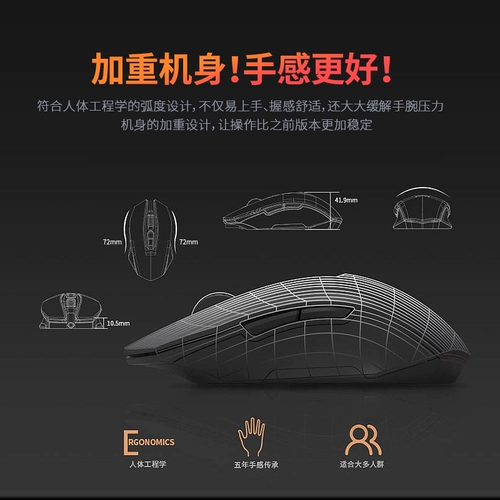 Беспроводная мышь с зарядкой, перезаряжаемый беззвучный неограниченный ноутбук подходит для мужчин и женщин