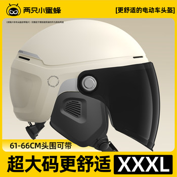 Two Little Bees 3C Certified Electric Motorcycle Helmet for Men and Women, Winter Warm, Large Size, All-Season Safety Helmet