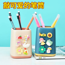 Children cartoon cute pen holder stationery storage tube desk student girl makeup tube personality gift super cute pen bucket