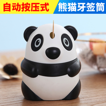 Hand pressure automatic pop-up cartoon koala creative toothpick box toothpick barrel Home portable hotel restaurant Home