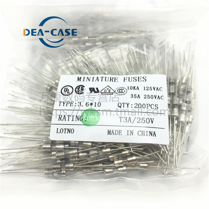 1 pack 3 6*10mm slow break T0 5A 1 2 3 4 5 6 3 8 10 15A with pin fuse 250V