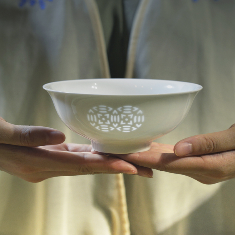 Korean big rainbow such use household hand - cut pull rainbow such use ceramic Korean eat rainbow such as bowl bowl of beef noodles in soup, a single set of household