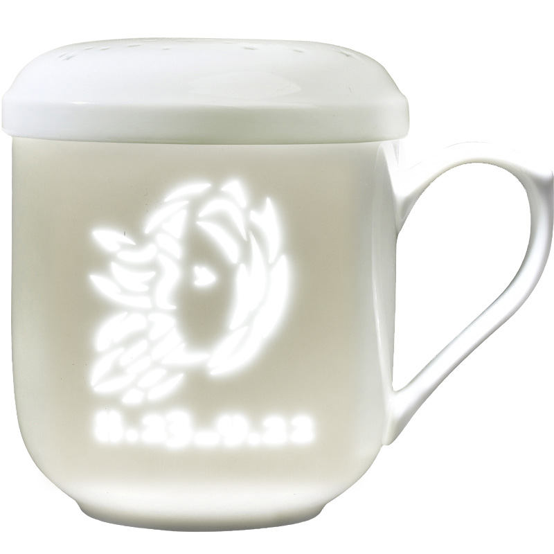 Ceramic cups with cover with filtration separation of jingdezhen Ceramic tea cups tea cup keller virgo