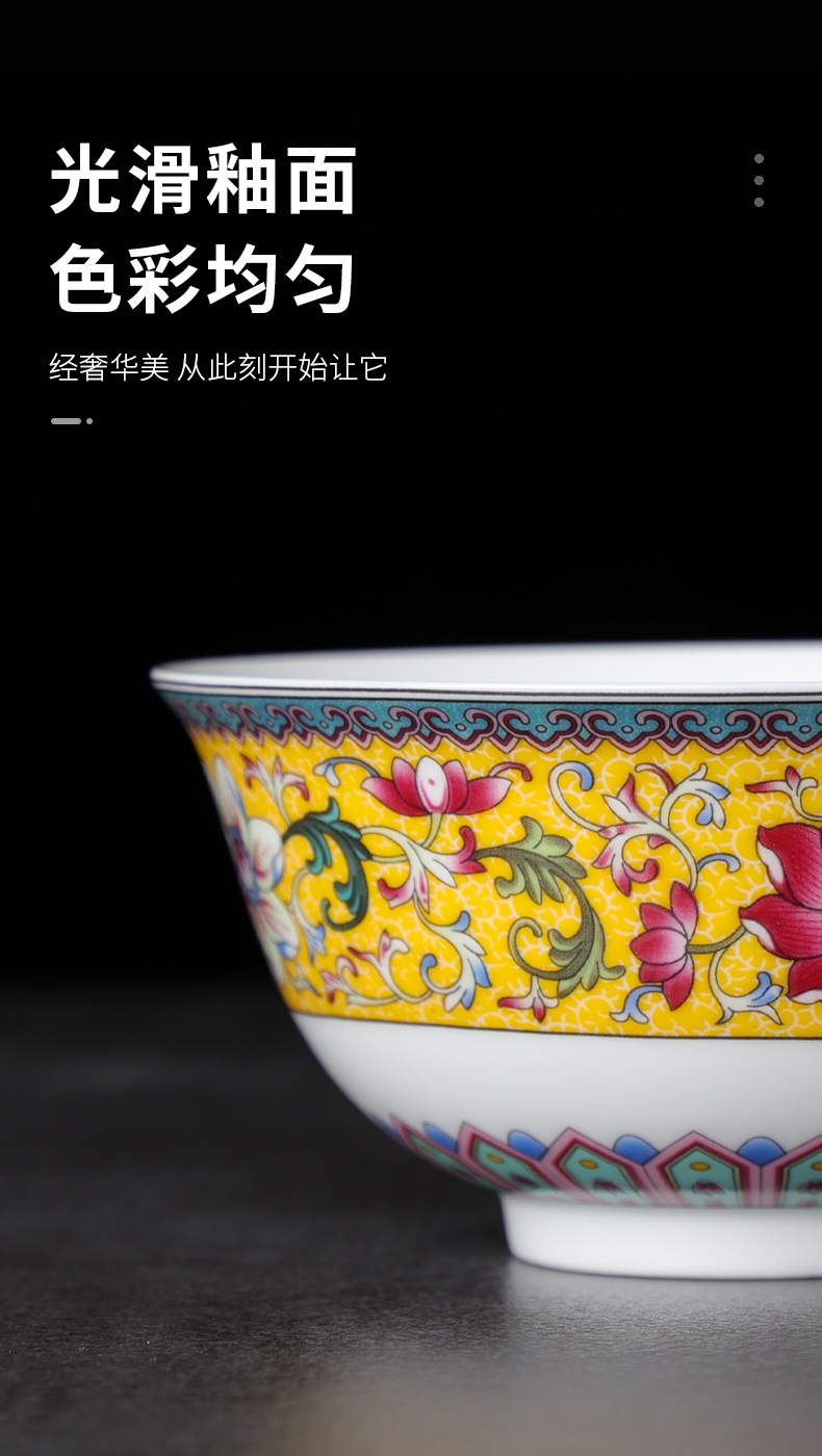 The ancient ceramic bowl individual household contracted creative move always eat jingdezhen ceramic dish suits for