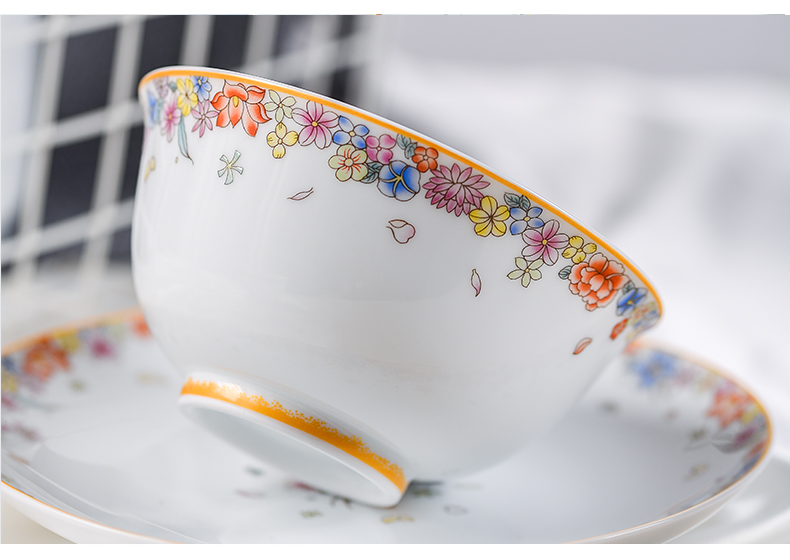 The dishes suit to use household jingdezhen plate suit Chinese porcelain contracted The Nordic high white porcelain tableware portfolio to use