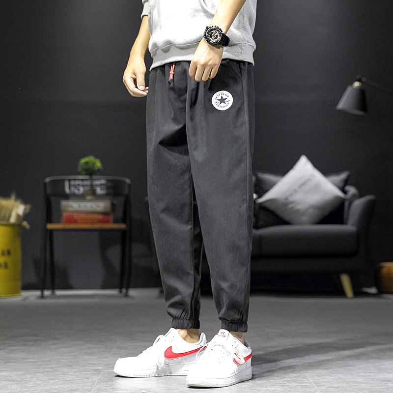 13 junior high school students casual pants 14 fat boy nine-point sports pants 15-year-old teenagers loose size 16 bunched pants