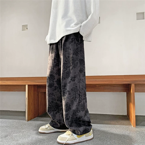 Pure ピュ ア ア Гонконг -тренды бренд мужчина Инь Гао Стрит Свитцер Повседневные прямые брюки на трейлер с красивыми жареными улицами.