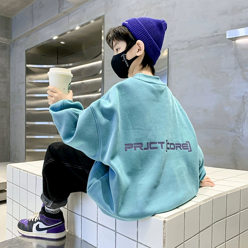 Осенняя летняя одежда, толстовка, детский демисезонный лонгслив для мальчиков, в западном стиле