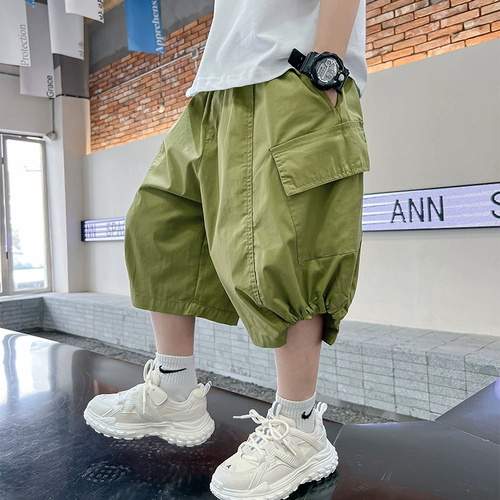 Шорты для мальчиков, дышащие тонкие детские штаны для отдыха, в западном стиле, свободный крой