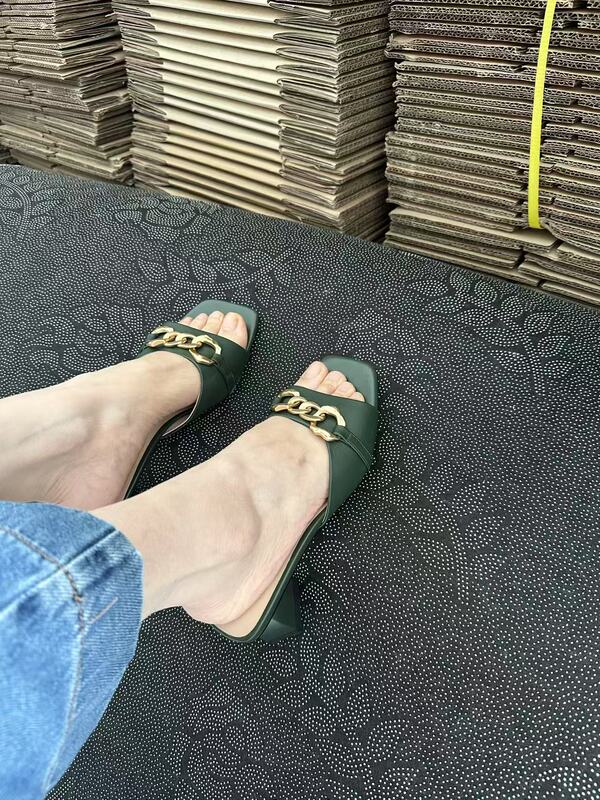 New Fashionable and Comfortable Genuine Leather Women's Slippers
