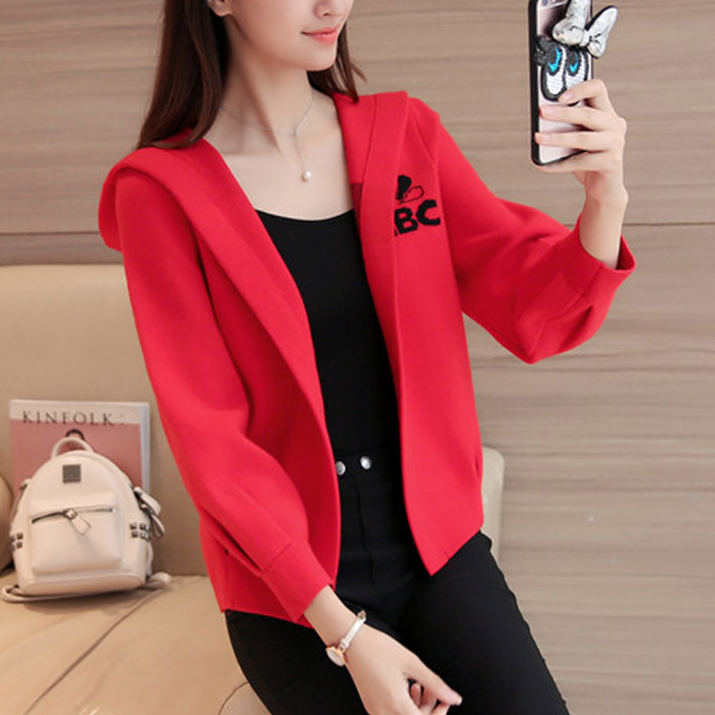 Spring 2021 new women's clothing this year of life red knitted cardigan women's sweater jacket women's spring and autumn burst