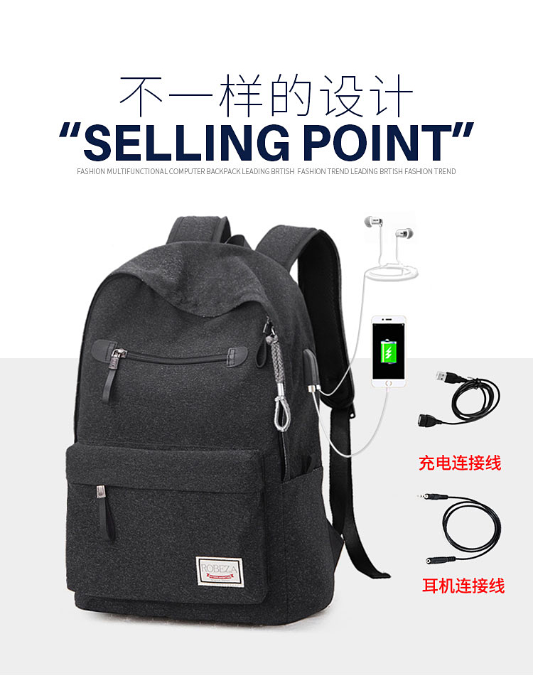Túi xách nam xu hướng thời trang Phiên bản Hàn Quốc cá tính 15 inch dành cho học sinh trung học - Ba lô balo nữ cao cấp