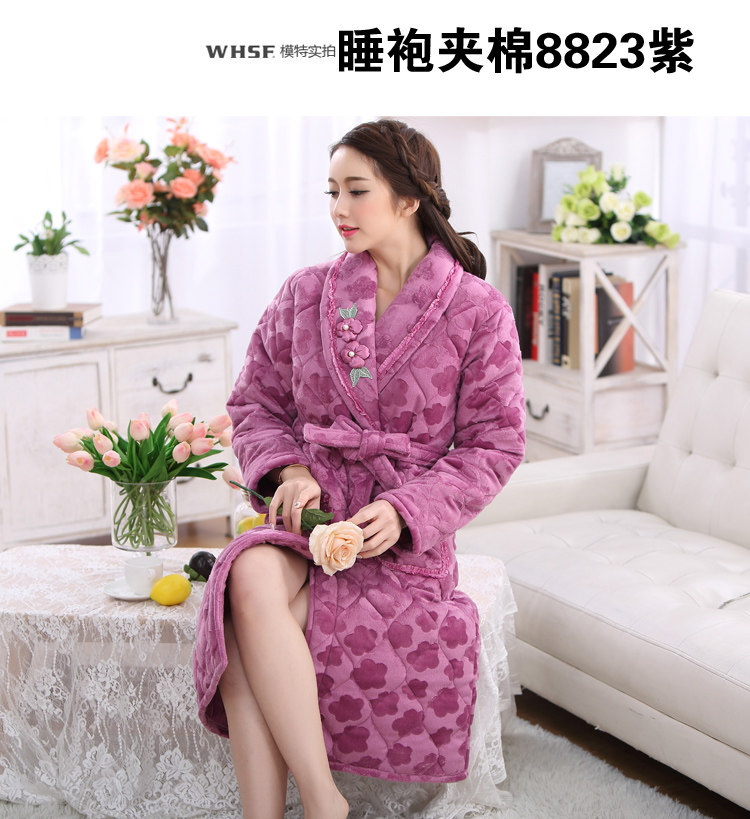 Peignoir jeunesse Quilted robe houmous - Ref 595227 Image 23