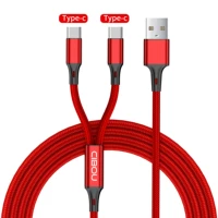 Два в одном 1,2 метра [тип-C+Type-C] красный