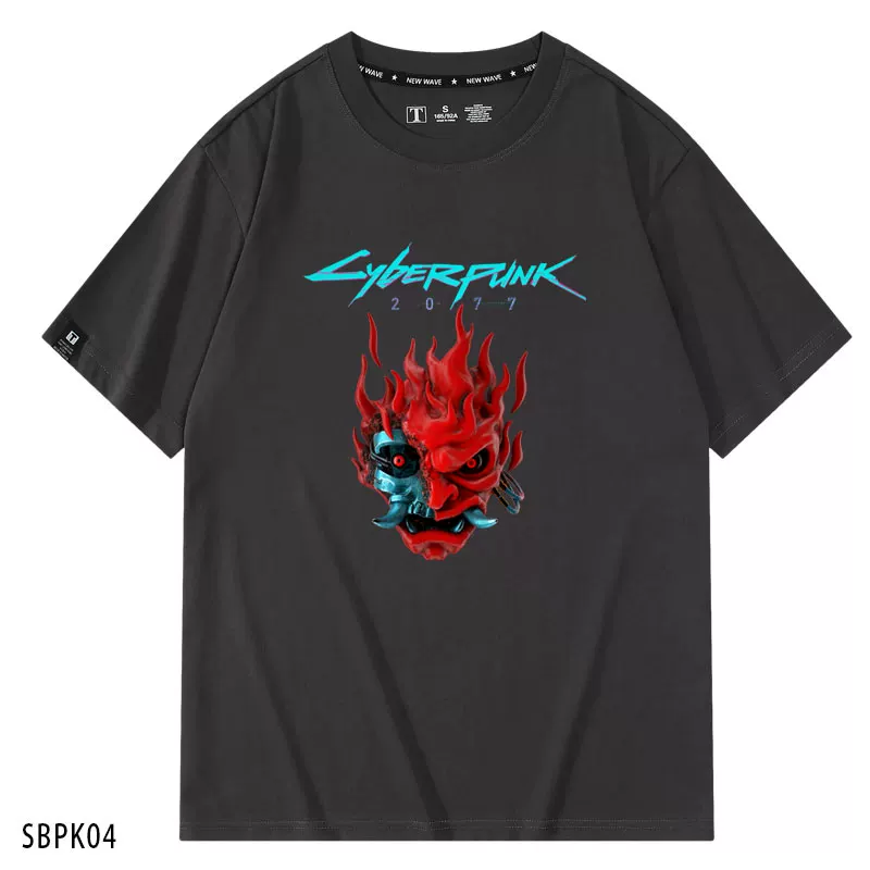 Киберпанк 2077 игровой аниме аксессуарная одежда кампус студенты повседневная футболка с коротким рукавом для мальчиков большой размер трендовая футболка