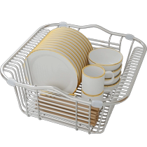 Drain Basket Bowl Pan Rack Stainless Steel Sink Drain Rack Wash Vegetable Basin Dishes Dishwashing pool Kitchen Shelf filter