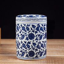 Customized Jingdezhen blue and white porcelain cans ceramic tea cans storage cans Chinese medicine powder seasoning bottles plaster jars