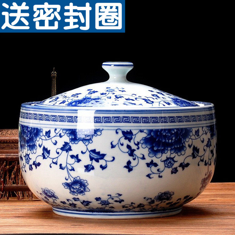 Large number special price Jingdezhen Ceramics Storage Tea Leaf Jars Pot sauce Pickles Pickles Pickle Vegetable Vat storage tank Seal with lid