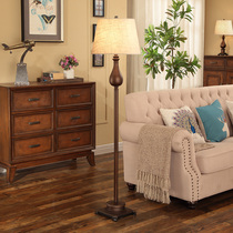 Doron American simple floor lamp living room study bedroom remote control floor lamp country retro vertical floor lamp