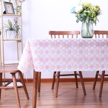 Plant flower tablecloth waterproof disposable plastic tablecloth PVC tablecloth anti-oil table mat soft glass coffee table mat