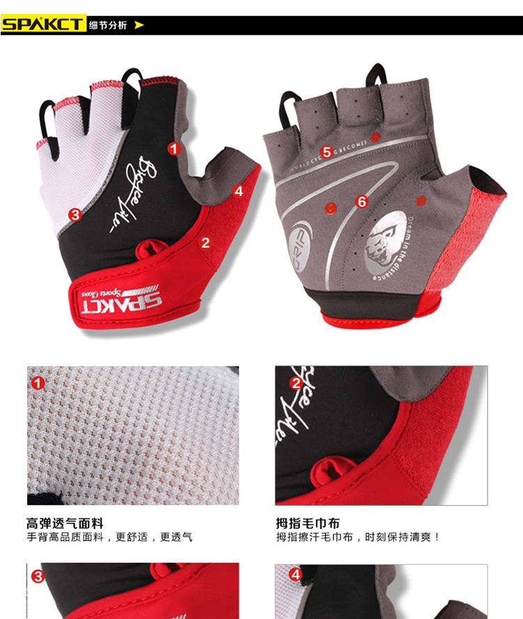 Gants pour vélo mixte SPAKCT - Ref 2245278 Image 15
