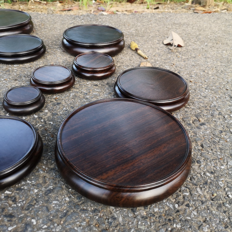 Ebony wood carving handicraft base element circular base vase base tea cups are it base base pad