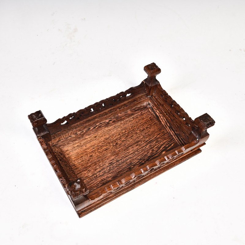 Hua limu miniascape of carve patterns or designs on woodwork annatto handicraft base base solid rectangular tank base wooden furnishing articles