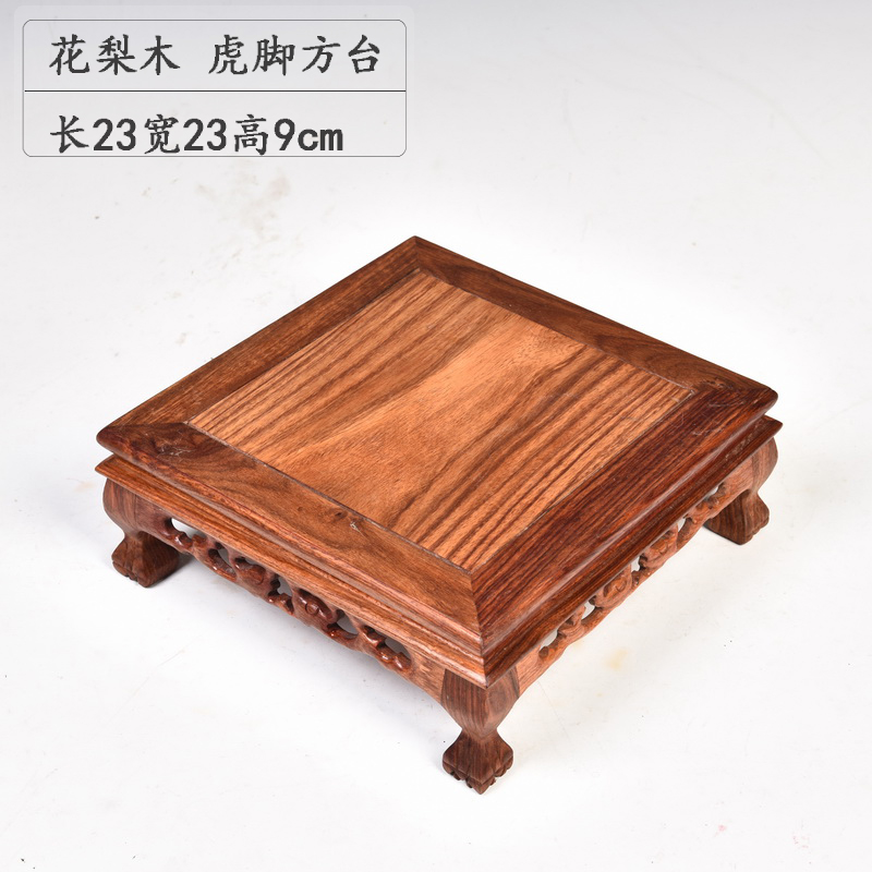 Hua limu miniascape of carve patterns or designs on woodwork annatto handicraft base base solid rectangular tank base wooden furnishing articles