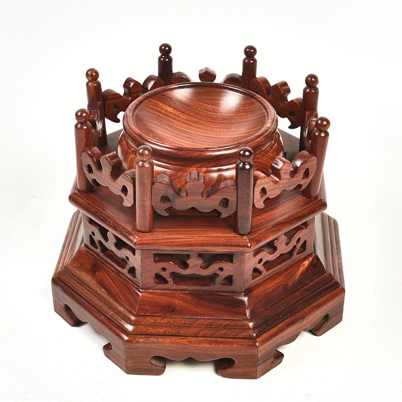 Pianology picking red crystal ball can rotate woodcarving figure of Buddha base base gourd water solid wood handicraft furnishing articles