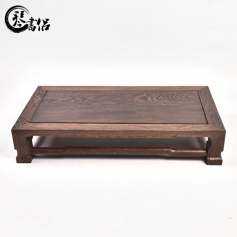 Pianology picking wenge miniascape of bright type HangJi annatto handicraft furnishing articles vase base solid rectangular bracket