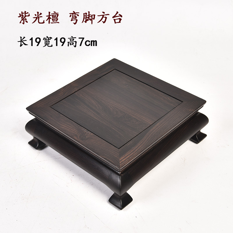 Pianology picking purple wingceltis redwood base of Buddha carved wooden furnishing articles solid wood rectangular stone stone vases, flower POTS base