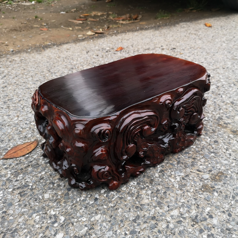 Thickening more stone base solid wood can be excavated wooden base penjing jade stone base taihu stone base