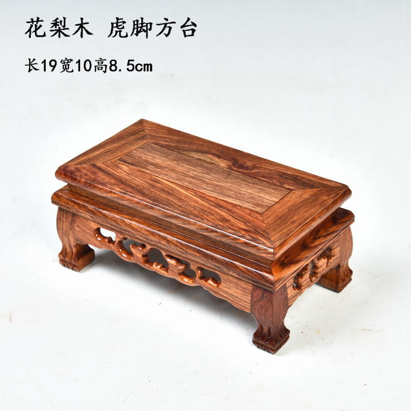 Hua limu miniascape of carve patterns or designs on woodwork annatto handicraft base base solid rectangular tank base wooden furnishing articles