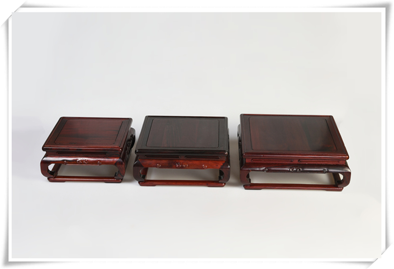 Pianology picking red mahogany acid branches treasure cage the glass base solid woodcarving figure of Buddha jade show cover box dust cover