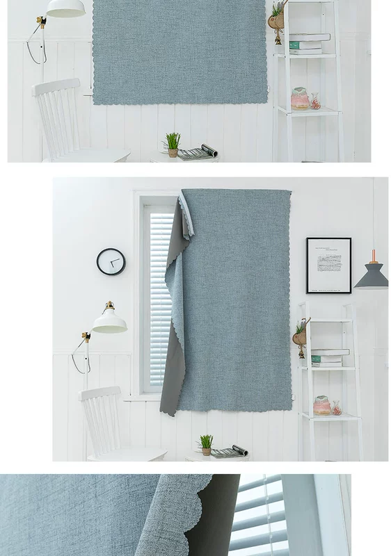 Miễn phí đấm cài đặt một rèm cửa màn đầy bóng râm vải xong phòng khách phòng ngủ hiện đại nhỏ gọn đơn giản magic stick-on - Phụ kiện rèm cửa bộ khung rèm cửa