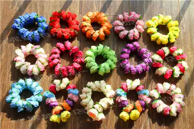 Thai handmade seven-color wreath yellow wreath customized version can be lengthened and can shorten the small wreath elastic wreath